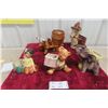 Image 2 : Group of Vintage Figural Ceramic Planters – Animals, Cart, and Character Motifs