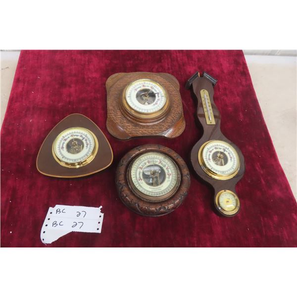 Four Assorted Barometers
