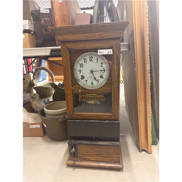 Vintage International Business Machines (IBM) Oak Time Clock / Time Recorder – Toronto, Canada