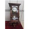Image 1 : Antique German Keyhole Regulator Style Pendulum Wall Clock, Possibly 1880s, 11" x 26"