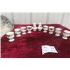 Image 1 : Royal Albert Old Country Rose Pattern Eight Egg Cups with Salt and Pepper Set