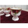 Image 5 : Royal Albert Old Country Rose Pattern Eight Egg Cups with Salt and Pepper Set