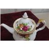 Image 3 : Royal Albert Old Country Rose Pattern Coffee Pot with Cream and Sugar
