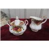 Image 4 : Royal Albert Old Country Rose Pattern Coffee Pot with Cream and Sugar