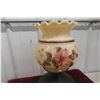 Image 2 : Gone with the Wind Style Coal Oil Lamp with Footed Brass Base