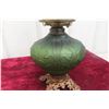 Image 4 : Gone with the Wind Style Coal Oil Lamp with Footed Brass Base