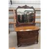 Image 1 : Oak Dresser with Swing Mirror, Dresser 32" x 42" x 22", Mirror 36" x 36"