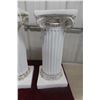 Image 3 : Two Chalkware Colosseum Style Stands, 24" x 9" x 9"