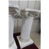 Image 8 : Two Chalkware Colosseum Style Stands, 24" x 9" x 9"
