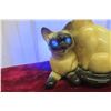 Image 2 : 1950s Siamese Cat Kitten Lamp, Mid-Century Modern, 12" Tall