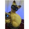 Image 3 : 1950s Siamese Cat Kitten Lamp, Mid-Century Modern, 12" Tall