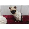 Image 2 : Six 1950s Siamese Cat Kitten Ornaments, Largest 9" Tall