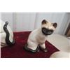 Image 4 : Six 1950s Siamese Cat Kitten Ornaments, Largest 9" Tall