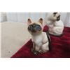 Image 5 : Six 1950s Siamese Cat Kitten Ornaments, Largest 9" Tall