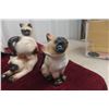 Image 8 : Six 1950s Siamese Cat Kitten Ornaments, Largest 9" Tall