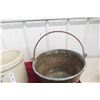 Image 3 : Brass Bucket and Two Gallon Alberta Potteries Stoneware Crock
