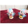 Image 5 : Vintage Lefton Bluebird Pastel Ceramic Creamer, Sugar, and Salt & Pepper Set