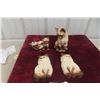 Image 1 : Vintage Japanese Ceramic/Chalkware Siamese Cat Figurines, Tallest 8" (2 of Each)