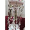 Image 7 : Pair of Victorian Bohemian Overlay Glass Lustres with Drops, 8 1/2" Tall