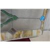 Image 4 : Vintage Multi-Color Stained Glass Window Panel, 38" x 16"