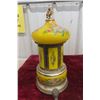 Image 1 : Vintage Swiss Reuge Musical Cigarette Carousel Dispenser, Enameled Case, Hand Painted