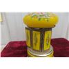 Image 8 : Vintage Swiss Reuge Musical Cigarette Carousel Dispenser, Enameled Case, Hand Painted
