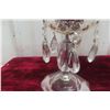 Image 7 : Pair of Vintage Cranberry Glass Hurricane Lustre Lamp