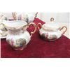 Image 3 : Limoges Style Tea Set Made in Japan with Teapot, Cream and Sugar, and Six Cups and Saucers