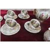 Image 5 : Limoges Style Tea Set Made in Japan with Teapot, Cream and Sugar, and Six Cups and Saucers