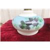 Image 3 : Two Hand-Painted Coal Oil Lamps with Chimneys