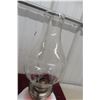 Image 8 : Two Hand-Painted Coal Oil Lamps with Chimneys