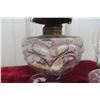 Image 4 : Three Antique Peanut-Style Glass Oil Lamps With Brass Burners and Chimneys