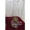 Image 6 : Three Antique Peanut-Style Glass Oil Lamps With Brass Burners and Chimneys