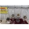 Image 6 : Four Coal Oil Lamps with Chimneys