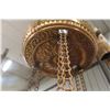 Image 5 : Antique Eastlake-Style Oil Pull-Down Hanging Lamp With Cranberry-Colored Glass Shade