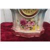 Image 4 : Porcelain Mantel Clock, 14" x 10"