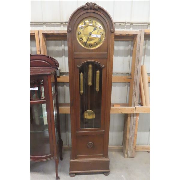 Mission Style Round Top Grandfather Clock, Circa 1890s–1930s