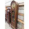 Image 9 : Mission Style Round Top Grandfather Clock, Circa 1890s–1930s