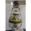 Image 10 : Late 1800's Hanging Parlor Oil Lamp with Hand-Painted Shade