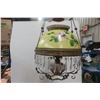 Image 2 : Late 1800's Hanging Parlor Oil Lamp with Hand-Painted Shade