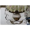 Image 3 : Late 1800's Hanging Parlor Oil Lamp with Hand-Painted Shade