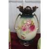 Image 2 : Six Porcelain Floral Vases, Candle Holder and Pitcher, Largest 13" Tall