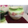 Image 3 : Six Porcelain Floral Vases, Candle Holder and Pitcher, Largest 13" Tall