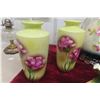 Image 5 : Six Porcelain Floral Vases, Candle Holder and Pitcher, Largest 13" Tall