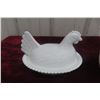 Image 3 : Three Hen-on-Nest Figures with Turkey, Chicken, Dove, and Turkey Salt and Pepper Shakers