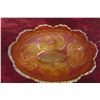 Image 2 : Carnival Glass Footed Dish, 10 1/2" x 4" x 8"