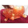 Image 3 : Carnival Glass Footed Dish, 10 1/2" x 4" x 8"