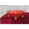 Image 4 : Carnival Glass Footed Dish, 10 1/2" x 4" x 8"