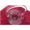 Image 3 : Art Glass Bridal Basket, 11" x 10" x 8"