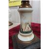 Image 7 : Two Parlor Coal Oil Lamps, Hand-Painted